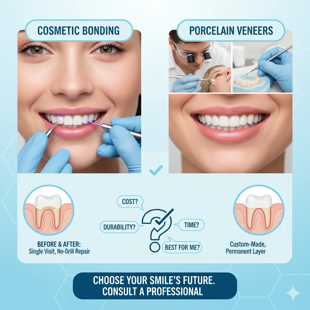 Cosmetic Bondiing vs. Dental Veneers