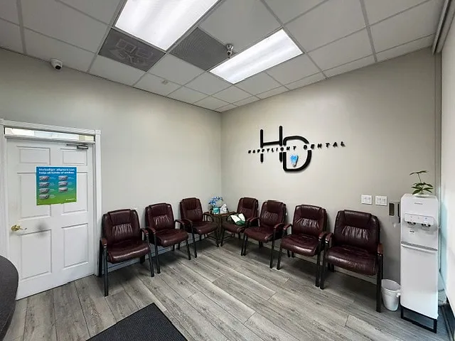 Waiting room at Happy Light Dental