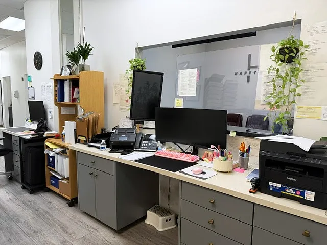 Front desk at Happy Light Dental